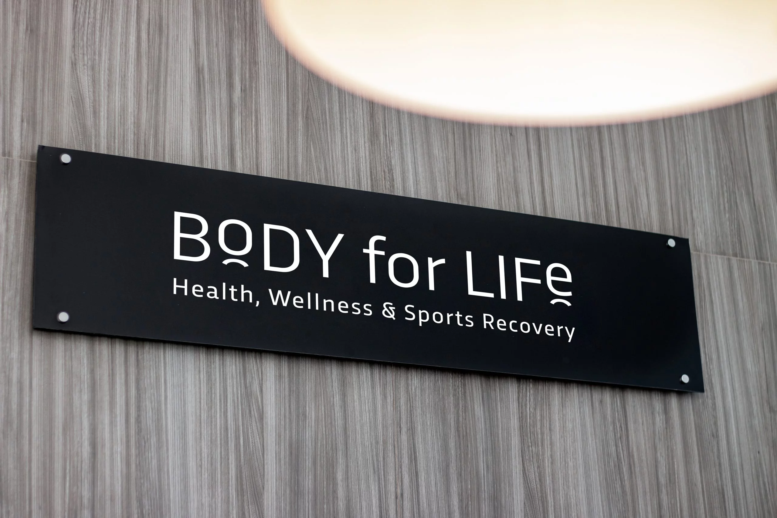 Body for Life Health, Wellness and Sports Recovery sign